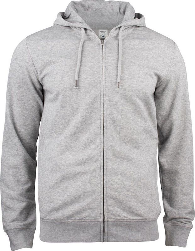Clique Premium OC Hoody Full Zip 021004 - Grijs-melange