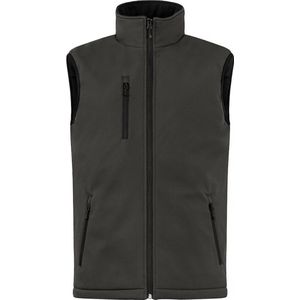 Clique - Padded Softshell Vest - Donkergrijs - Gewatteerde Bodywarmer