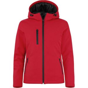 Clique Padded Hoody Softshell Dames Rood maat XS