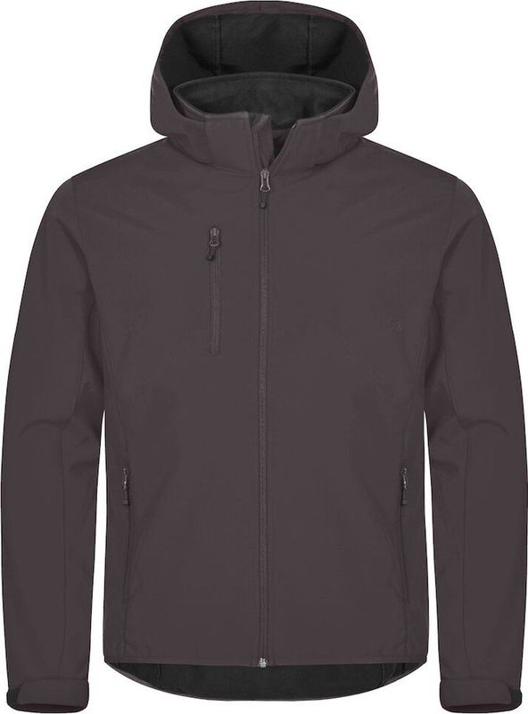 Clique - Classic Softshell Hoody - Donkergrijs - Heren