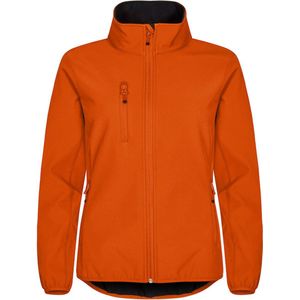 Clique - Classic Softshell Jacket - Dames - Diep Oranje - 3-laagse Softshell Jas