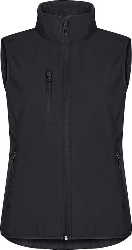 Clique - Classic Softshell Vest - Zwart - Dames