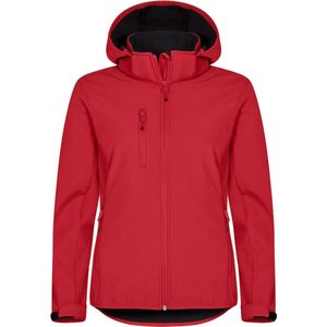 Clique - Classic Softshell Hoody - Rood - Dames