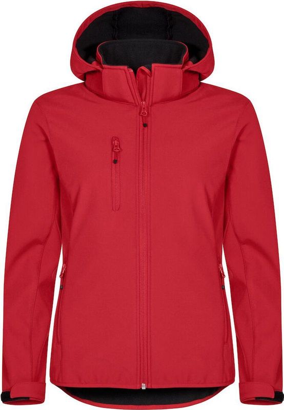 Clique - Classic Softshell Hoody - Rood - Dames
