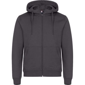 Clique vest Miami Hoody Full Zip - Metaal Grijs