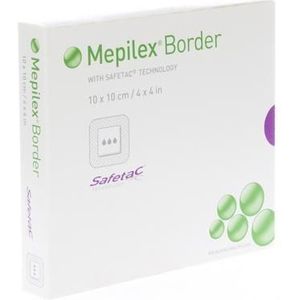 Mepilex Border zelfklevend absorberend schuimverband 10x10cm 5 stuks
