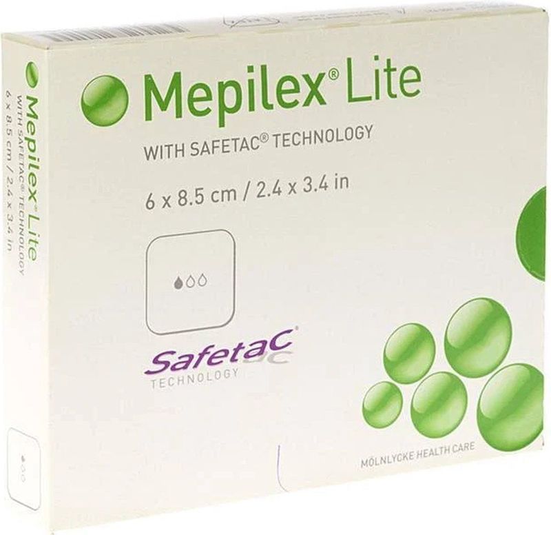 Mepilex Lite Dun Verband Sil Ster 6xcm 5 stuks