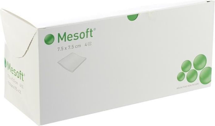 Mesoft - Non-woven Gaaskompres - 4-laags - 7,5 x 7,5 cm - 100 Stuks
