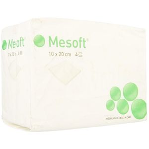 Mesoft - Non-woven Gaaskompres - 4-laags - 10 x 20 cm - 100 stuks
