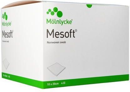 Gaaskompressen - Mesoft - Wit - 4-lagig - 67% Viscose, 33% Polyester