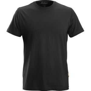Snickers T-shirt str. L - sort Classic i 100% bomuld - 2502