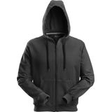 Snickers Workwear - Classic Zip Hoodie - Robuuste Hoodie - Zwart - 80% Katoen, 20% Polyester