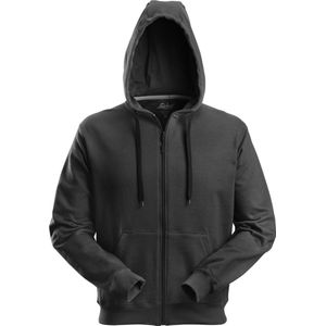 Snickers Workwear - Classic Zip Hoodie - Robuuste Hoodie - Zwart - 80% Katoen, 20% Polyester