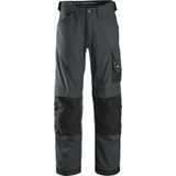 Snickers 3314 Canvas+ Werkbroek - Staalgrijs/Zwart - Loose Fit