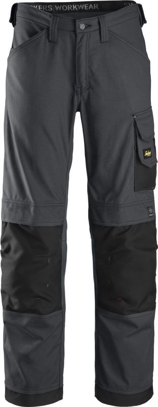 Snickers 3314 Canvas+ Werkbroek - Staalgrijs/Zwart - Loose Fit