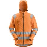 Snickers 8233 Regenjack PU High Visibility Klasse 3 High-Vis Oranje maat XS