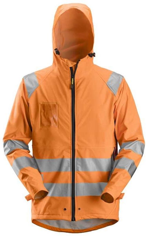 Snickers 8233 Regenjack PU High Visibility Klasse 3 High-Vis Oranje maat XS