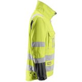 Snickers 1633 High-Vis Jack Klasse 3 - Geel, High Visibility/Gemeleerd grijs