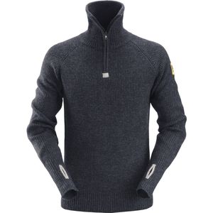 Snickers - 2905 - Wollen Sweater - Marineblauw - ½ Zip