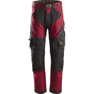 Snickers 6903 FlexiWork, Werkbroek+ - Chilli Rood/Zwart