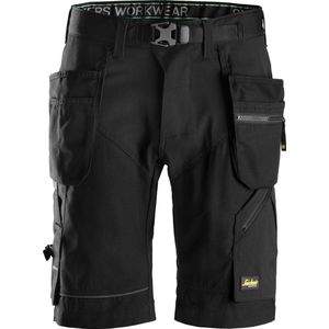 Snickers FlexiWork Stretch Korte broek+ HP 6904 - Mannen - Zwart