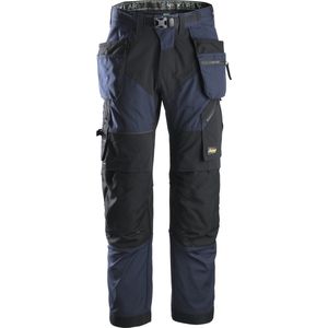 Snickers 6902 FlexiWork, Werkbroek+ met holsterzakken - Donker Blauw/Zwart