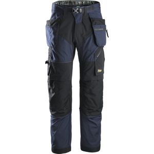 Snickers 6902 FlexiWork, Werkbroek+ met holsterzakken - Donker Blauw/Zwart - 200