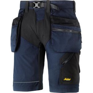 Snickers 6904 FlexiWork - Korte Werkbroek - Marineblauw/Zwart - CORDURA®