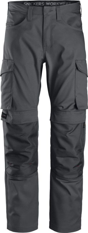 Snickers 6801 Service Broek met Kniestukzakken - Staal Grijs/Staal Grijs