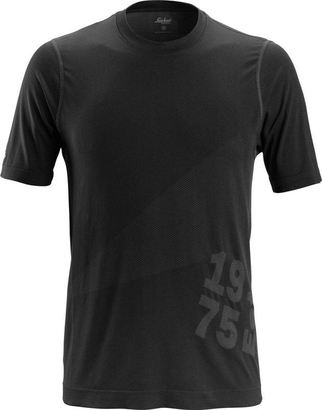 Snickers 2519 FlexiWork 37.5® Tech T-shirt met Korte Mouwen Zwart maat M