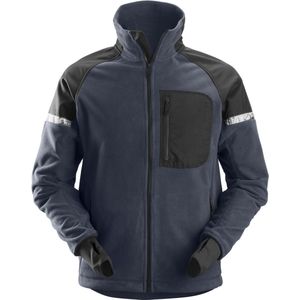 Snickers 8005 AllroundWork Windproof Fleece Jack Marineblauw/Zwart maat XS