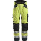 Snickers 6639 AllroundWork High-Vis 37.5 Isolerende Werkbroek+ Klasse 2 High-Vis Geel/Staalgrijs maat 013