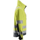 Snickers 1230 AllroundWork High-Vis Softshell Jack Klasse 3 High-Vis Geel/Staalgrijs maat XS