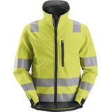 Snickers 1230 AllroundWork High-Vis Softshell Jack Klasse 3 High-Vis Geel/Staalgrijs maat XS
