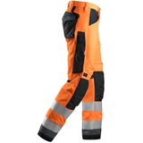 Snickers 6331 AllroundWork, High-Vis Werkbroek+, Klasse 2 - Oranje, High Visibility/Staal Grijs