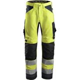 Snickers 6331 AllroundWork, High-Vis Werkbroek+, Klasse 2 - Geel, High Visibility/staal Grijs