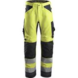 Snickers 6331 AllroundWork, High-Vis Werkbroek+, Klasse 2 - Geel, High Visibility/staal Grijs