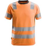 Snickers 2530 AllroundWork High-Vis T-Shirt Klasse 2 - High-Vis Oranje Staalgrijs