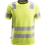 Snickers 2530 AllroundWork High-Vis T-Shirt Klasse 2 - High-Vis Geel Staalgrijs