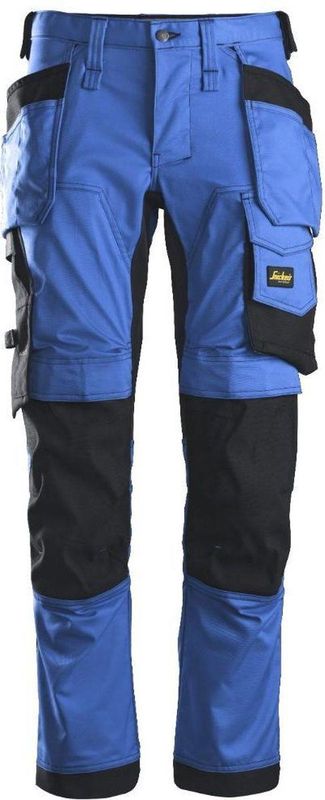 Snickers 6241 AllroundWork, Stretch Werkbroek met Holsterzakken - Wit/zwart