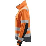 Snickers 1237 AllroundWork High-Vis Softshell Damesjack Klasse 2/3 High-Vis Geel/Staalgrijs maat XS
