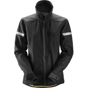 Snickers 1207 AllroundWork, Dames Soft Shell Jack - Zwart/Zwart - XS