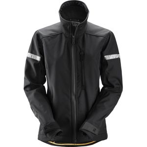 Snickers 1207 AllroundWork Dames Soft Shell Jack Zwart maat XS