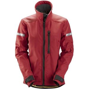 Snickers 1207 AllroundWork, Dames Soft Shell Jack - Chili Rood/Zwart - XXL