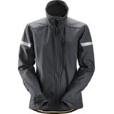 Snickers 1207 AllroundWork Dames Soft Shell Jack Staalgrijs/Zwart maat XXL