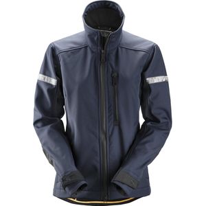Snickers 1207 AllroundWork, Dames Soft Shell Jack - Donker Blauw/Zwart