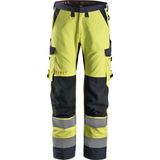 Snickers 6361 ProtecWork Werkbroek met Symmetrische Zakken High-Vis Klasse 2 High-Vis Geel/Marineblauw maat 044