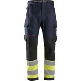 Snickers 6363 ProtecWork, Las Werkbroek, High-Vis Klasse 1 - Donker Blauw/High Vis