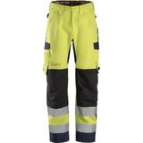 Snickers 6563 ProtecWork Waterproof Shell Werkbroek High-Vis Klasse 2 High-Vis Geel/Marineblauw maat 044