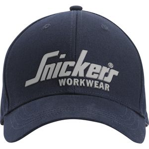 Snickers 9041 Logo Cap Marineblauw/Zwart
